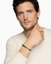 DY Helios™ Cuff Bracelet in 18K Yellow Gold with Forged Carbon, 9mm